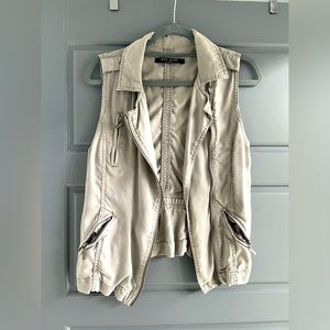 MAX Jeans Utility Vest Gray Sz Small